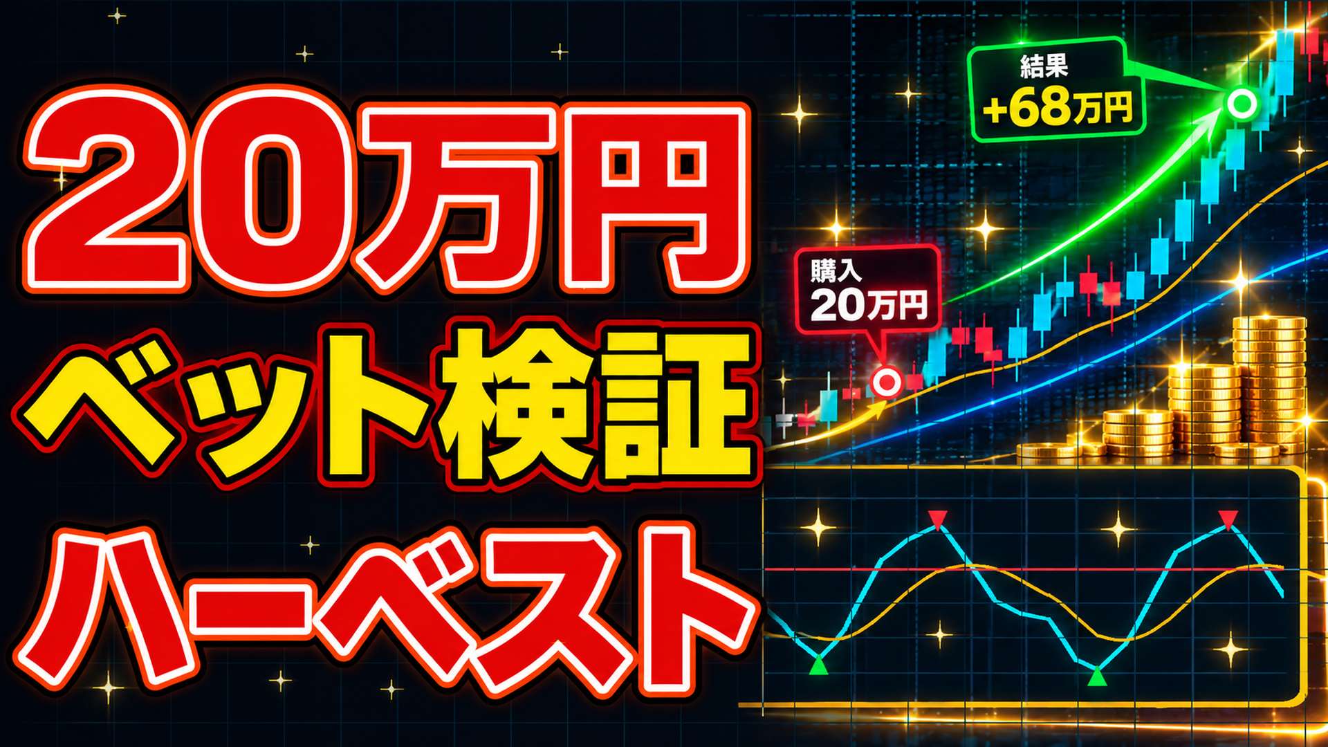 ハーベストツールで20万円ベット取引を検証